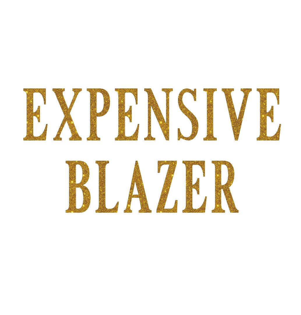 expensive blazer glitter iron on transfer